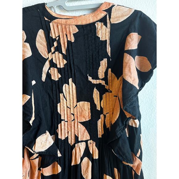 Anthropologie Maeve Black Flutter Sleeve Maeve Cassandra Maxi Dress XS - Picture 11 of 12